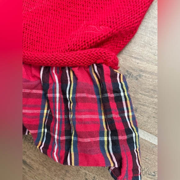 Vineyard Vines Toddler Girl 2T Red Long Sleeve Ruffle Christmas Plaid Sweater - Picture 6 of 10